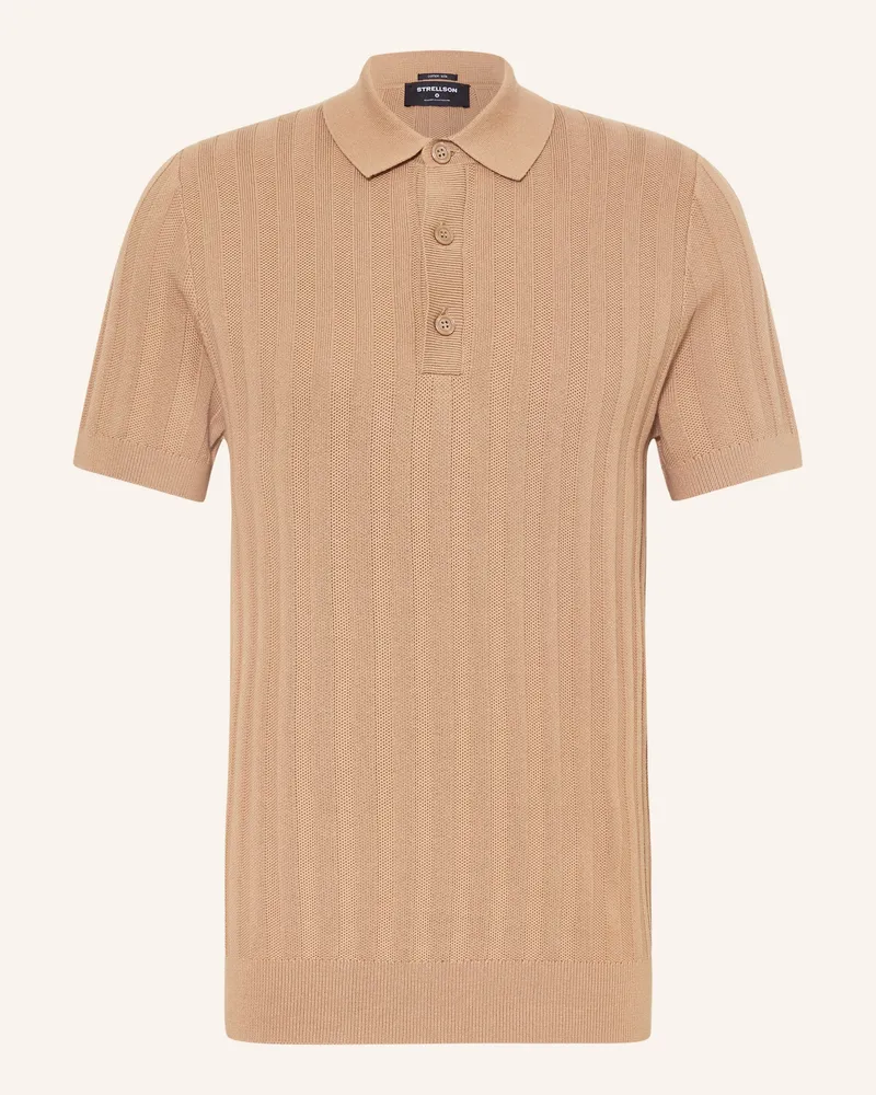 Strellson Strick-Poloshirt Robas braun Beige