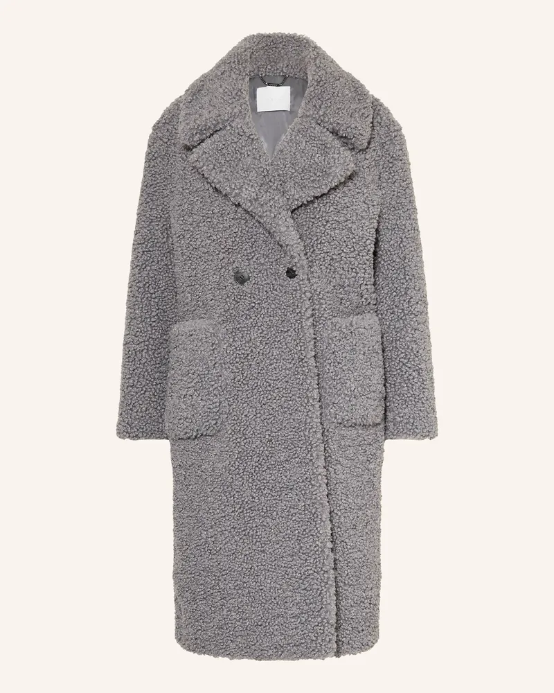 Rich&Royal Teddyfell-Mantel Blaugrau
