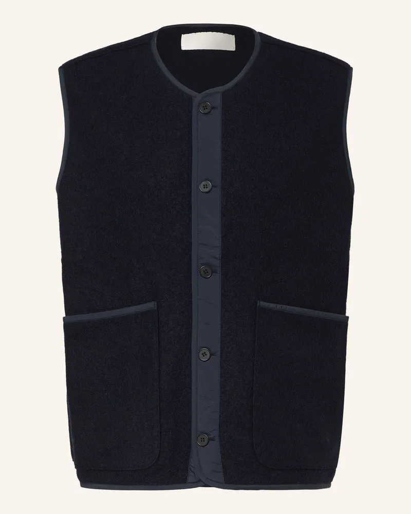 Arket Strickweste blau Dunkelblau