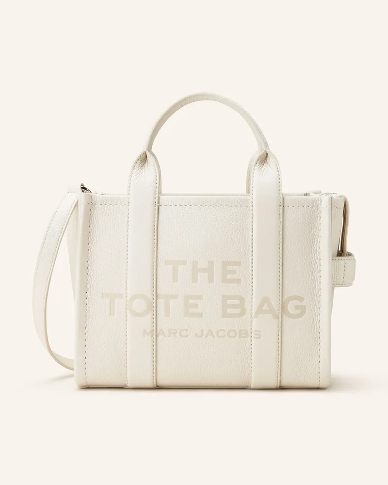 Marc Jacobs Shopper THE SMALL TOTE BAG LEATHER Weiss
