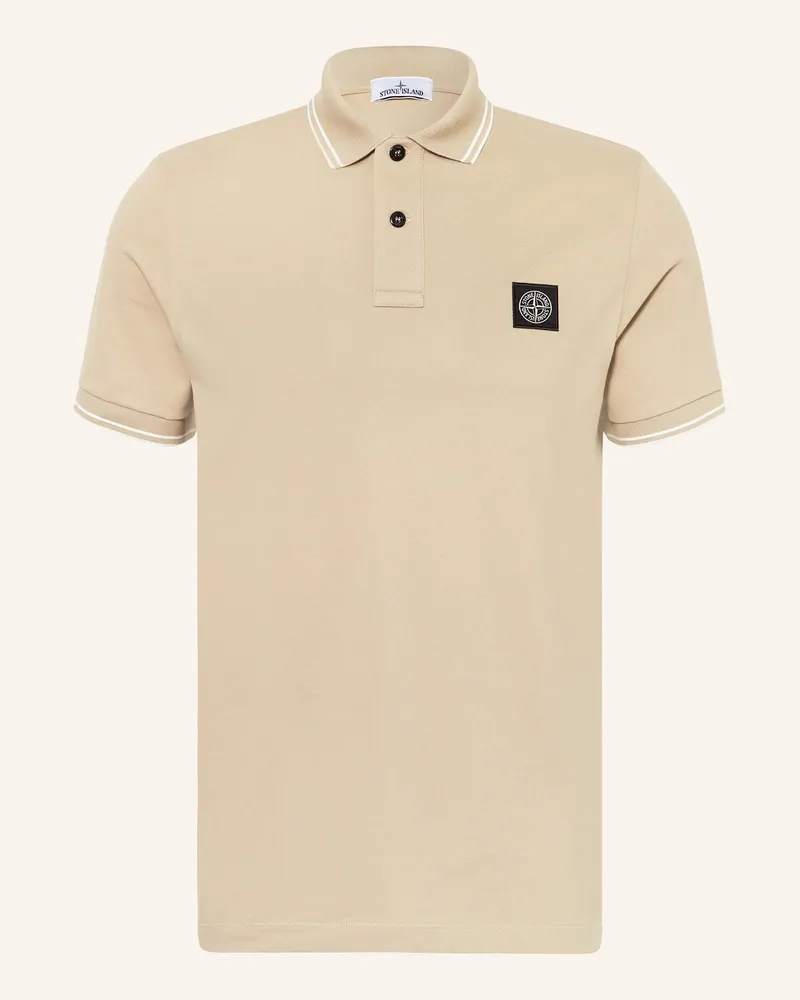 Stone Island Piqué-Poloshirt Slim Fit Beige