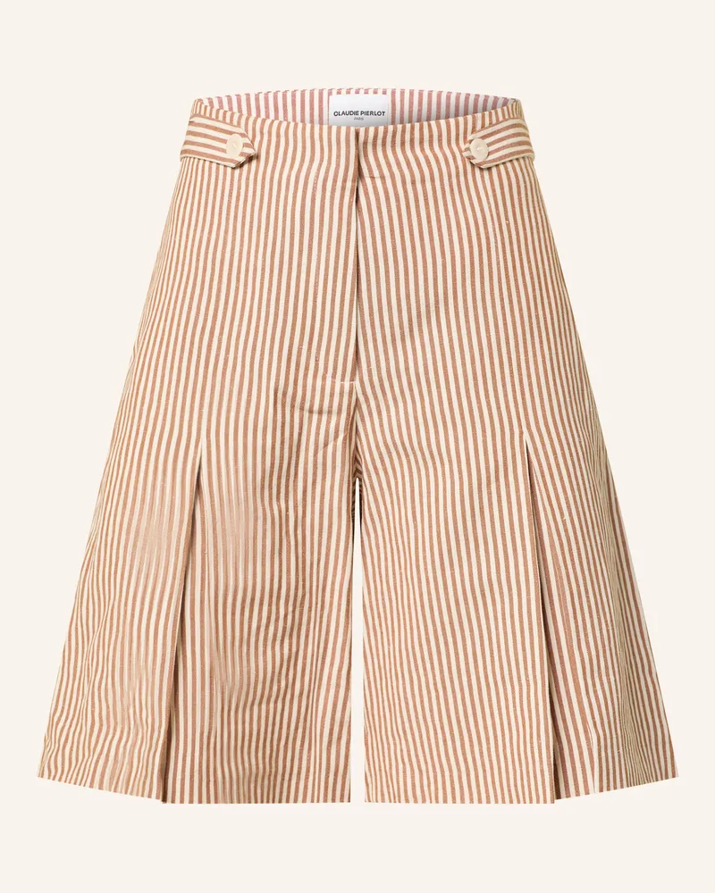 Claudie Pierlot Bermudas mit Leinen Beige