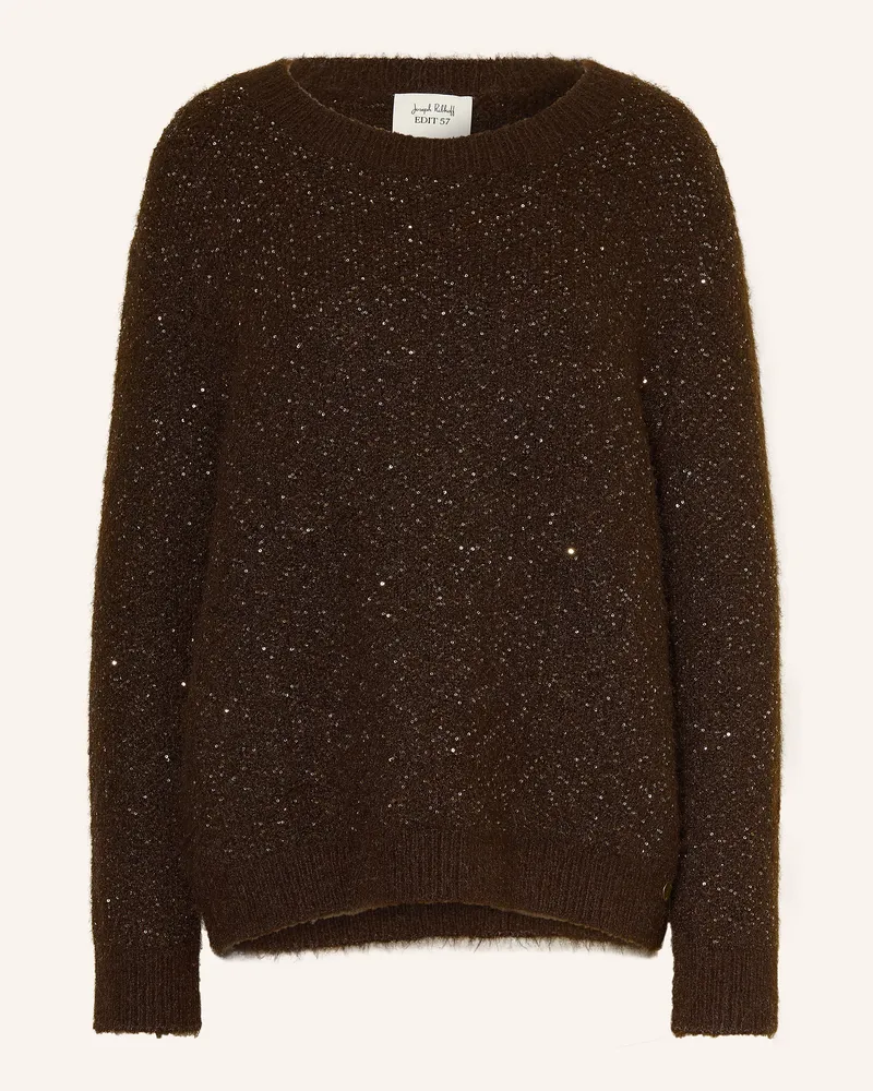 Joseph Ribkoff Pullover Mit Pailletten braun Dunkelbraun
