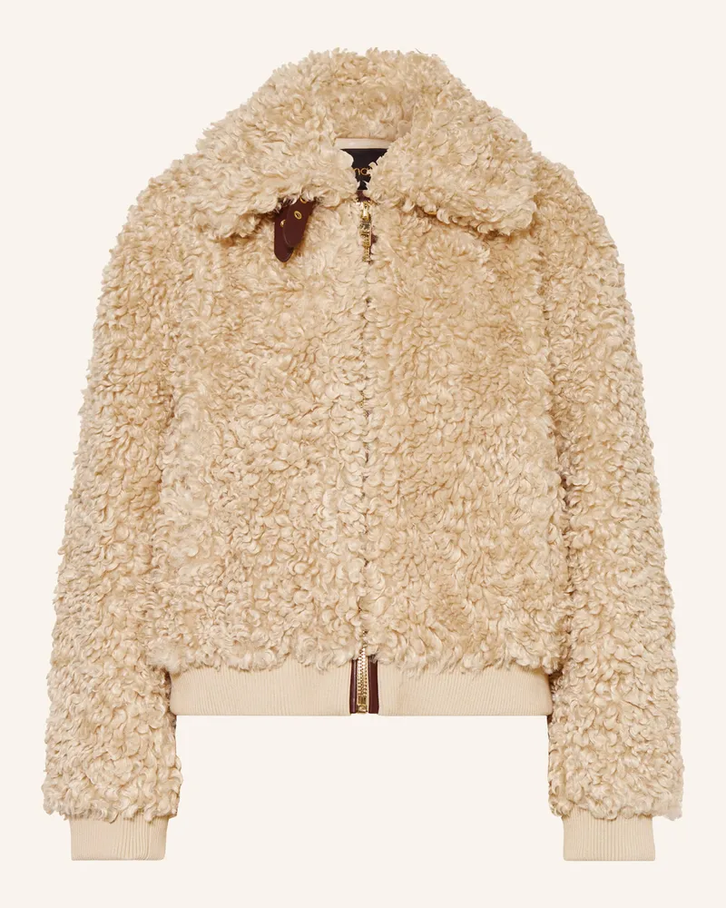 Maje Kunstfell-Jacke Camel