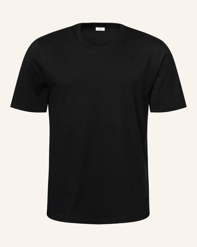 Eton Single Jersey Supima Cotton T-Shirt schwarz Schwarz