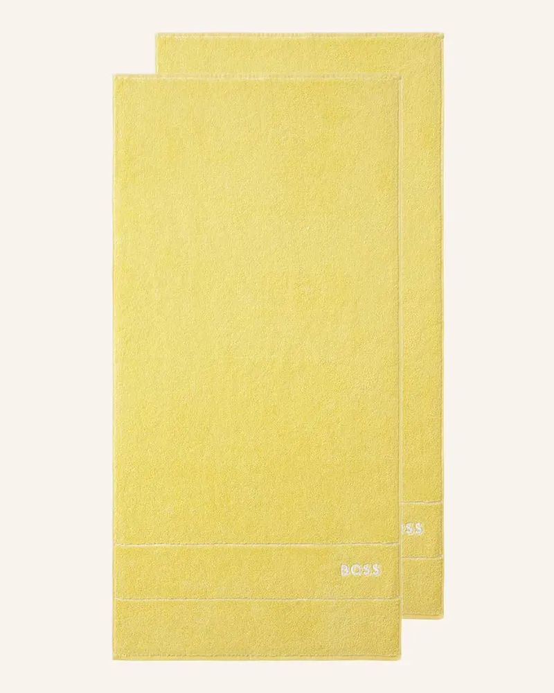 HUGO BOSS Handtuch 2er Set PLAIN Gelb