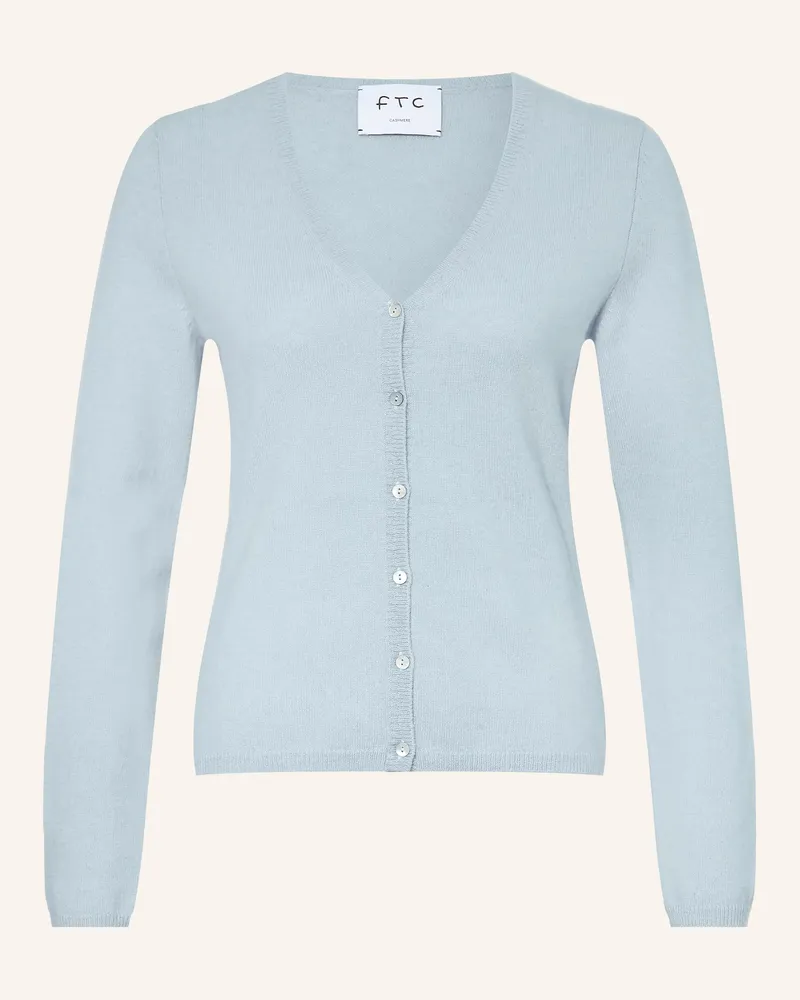 FTC Cashmere Strickjacke Aus Cashmere blau Hellblau