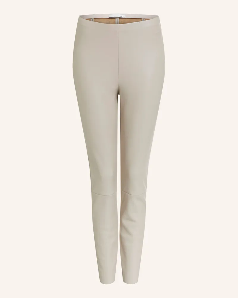 Oui  Leggings Chasey grau Beige
