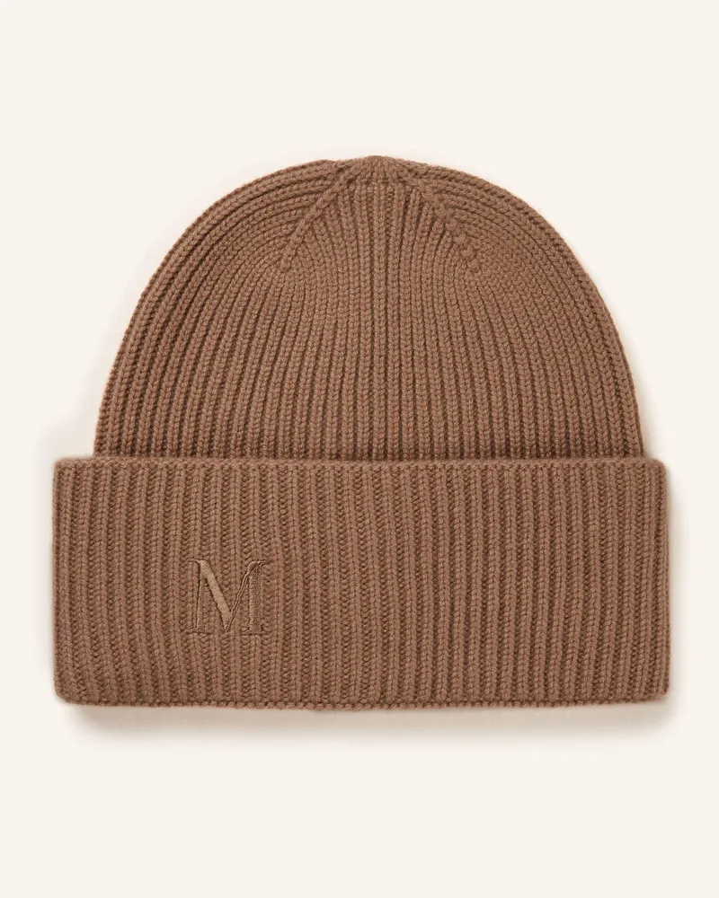 Max Mara Cashmere-Mütze Retina braun Camel