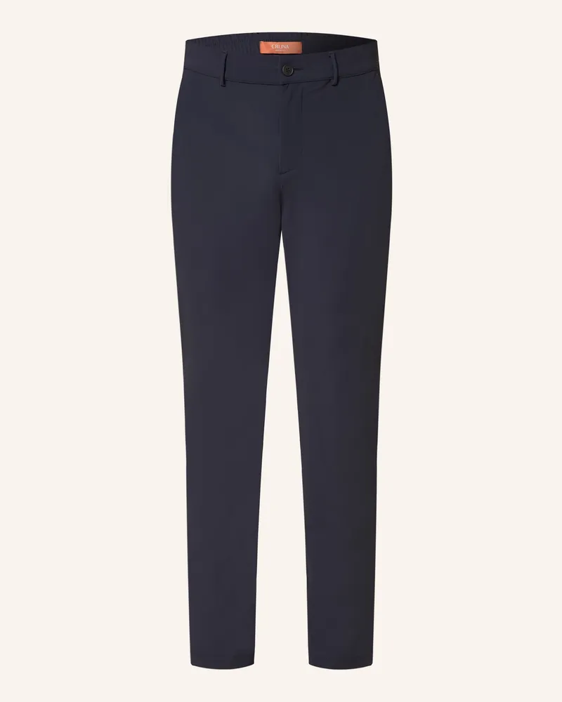 CRUNA Chino Solferino Extra Slim Fit blau Dunkelblau