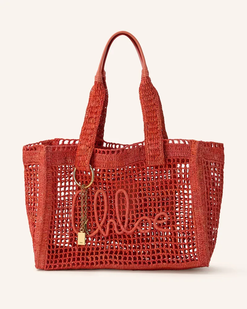 Chloé Shopper Summer Banana rot Camellia