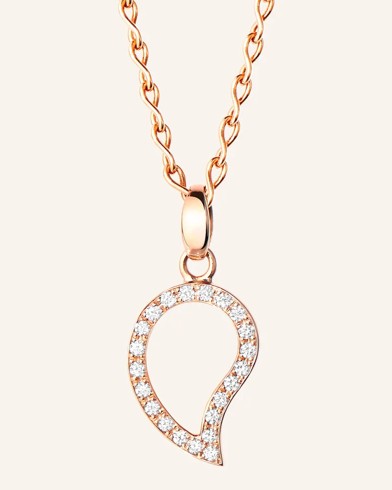 TAMARA COMOLLI Anhänger PENDANT SIGNATURE SMALL DIAMOND PAVÉ mit Diamant Pavé 18K Roségold Roségold