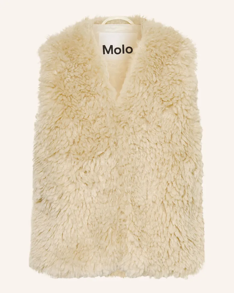 Molo Kunstfell-Weste weiss Beige