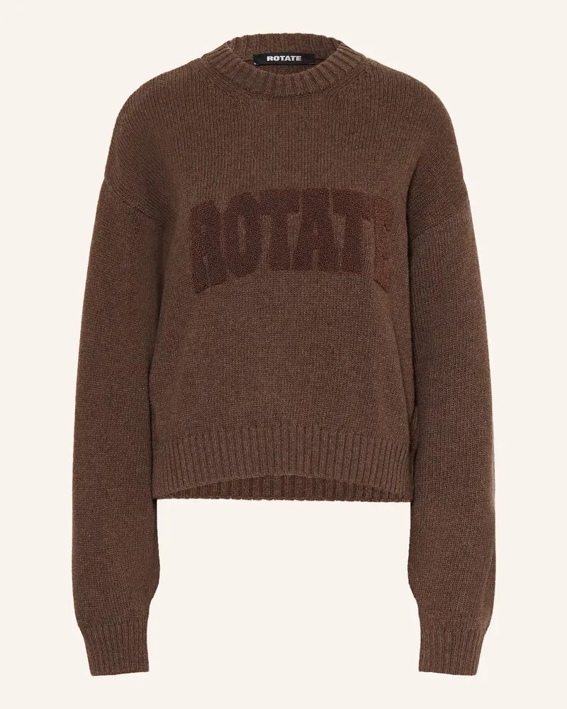 ROTATE Birger Christensen Pullover braun Dunkelbraun