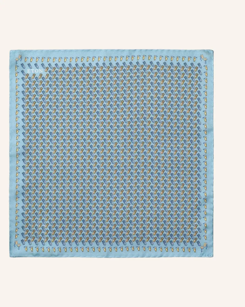 Eton Ananas Silk Twill-Einstecktuch blau Blau
