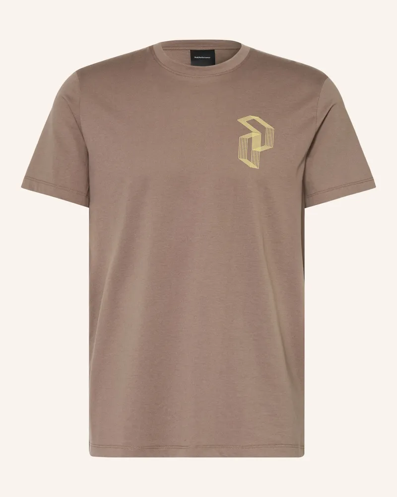 Peak Performance T-Shirt braun Khaki