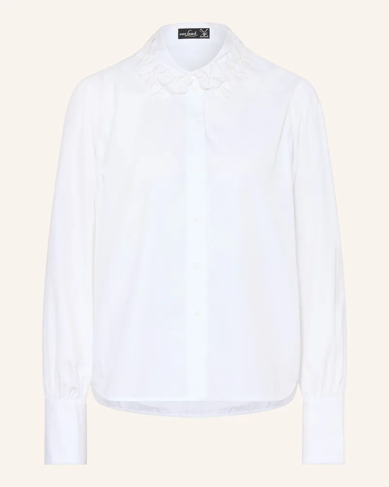 van Laack Hemdbluse Vl-Fjella-Appl Mit Spitze weiss Weiss
