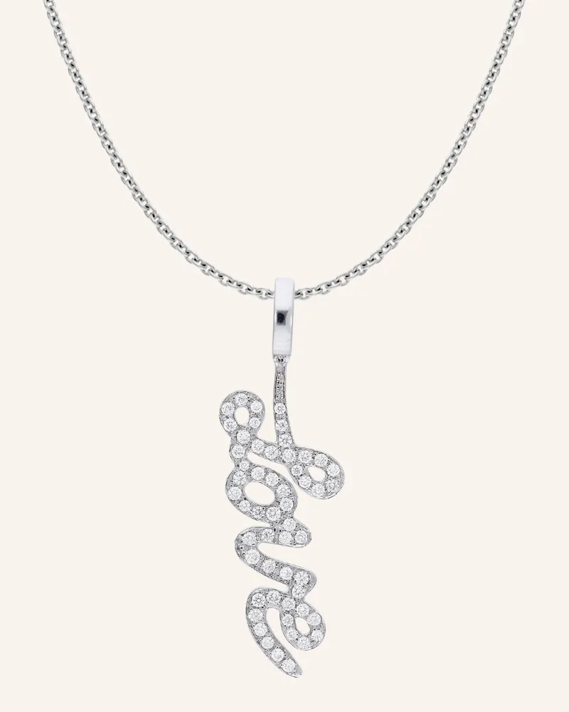 CADA Kette TINY LOVE WRITING Weissgold