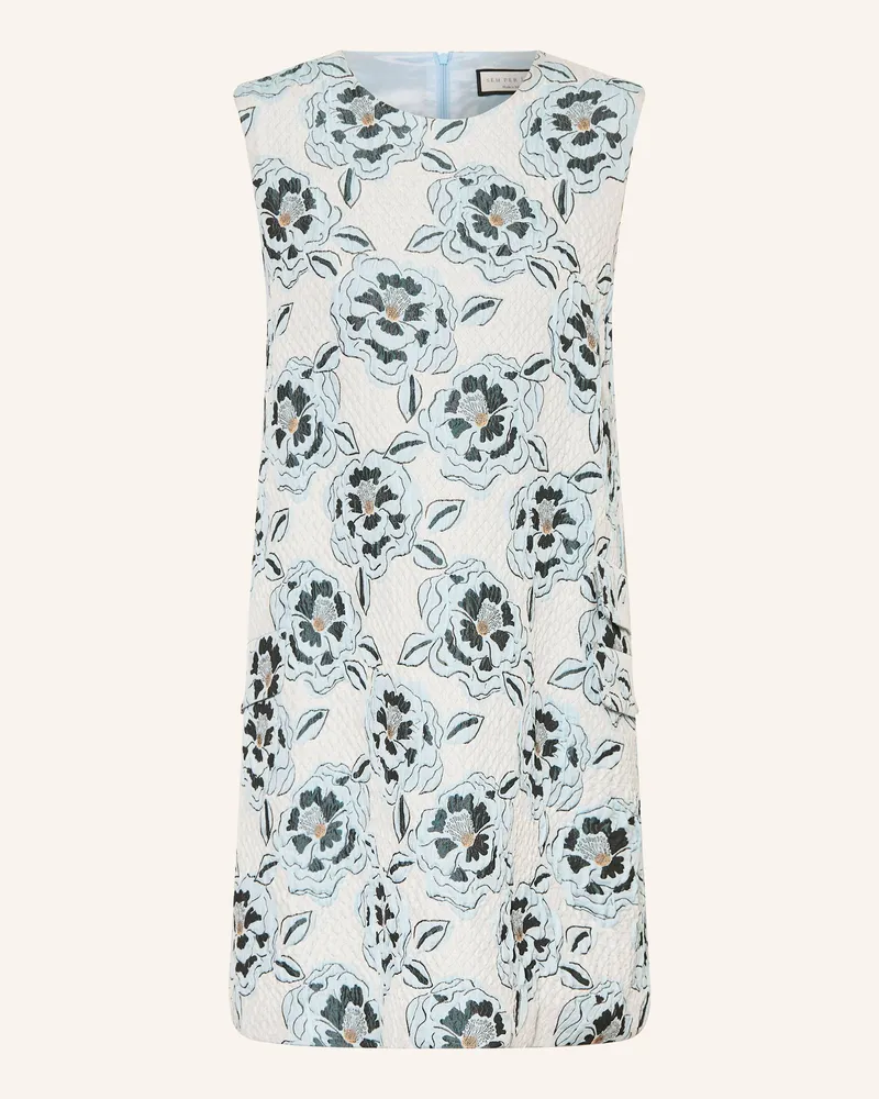 SEM PER LEI Jacquard-Kleid Hellblau