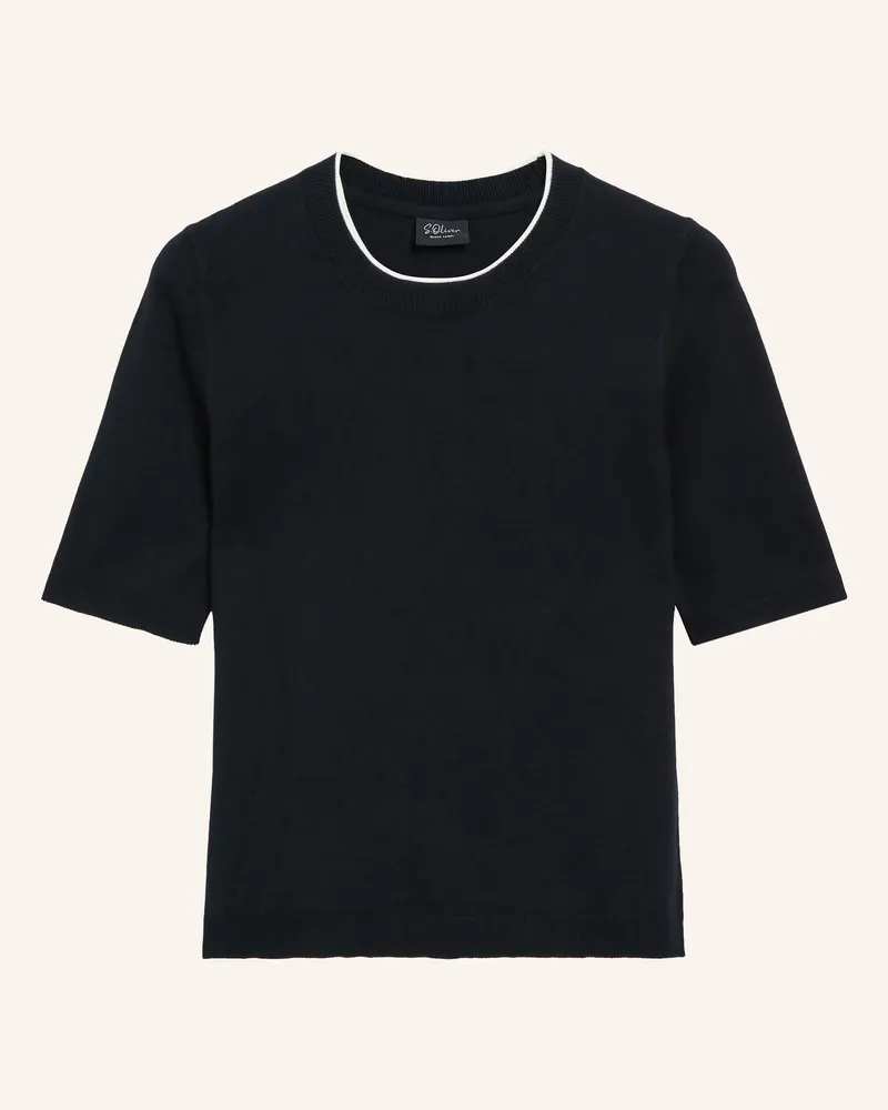 S.Oliver Strickshirt schwarz Schwarz