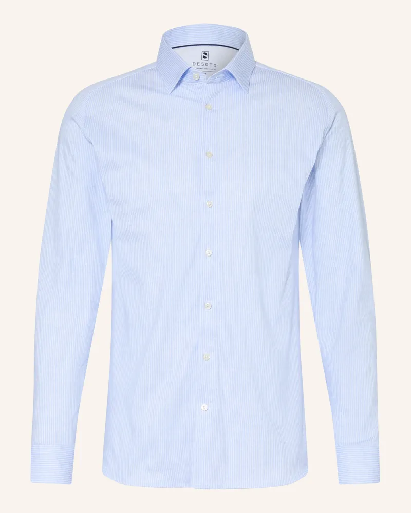 DESOTO Jerseyhemd Slim Fit blau Hellblau