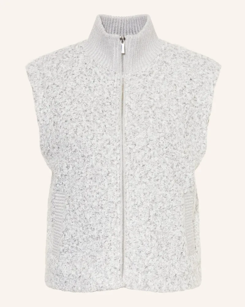 OPUS Teddyfell-Weste GULUNI Hellgrau