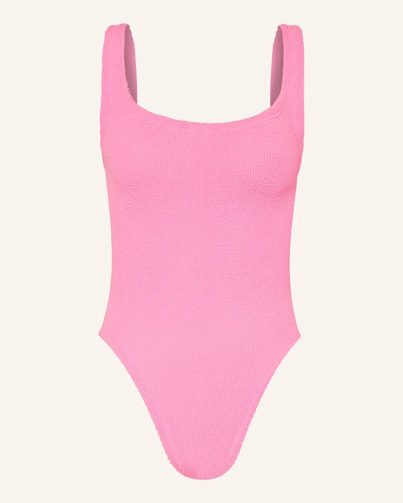 Hunza G Badeanzug Square Neck pink Rosa