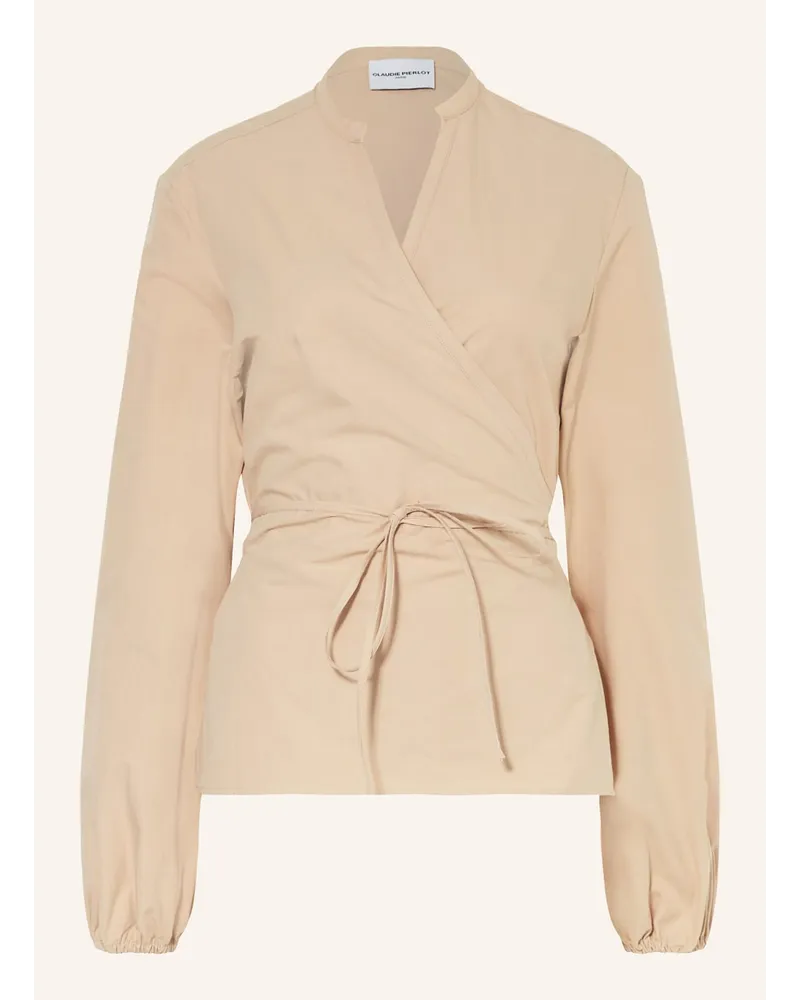 Claudie Pierlot Wickelbluse Beige