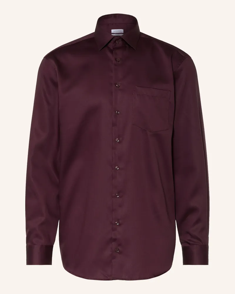 Seidensticker Hemd Comfort Fit lila Dunkelrot
