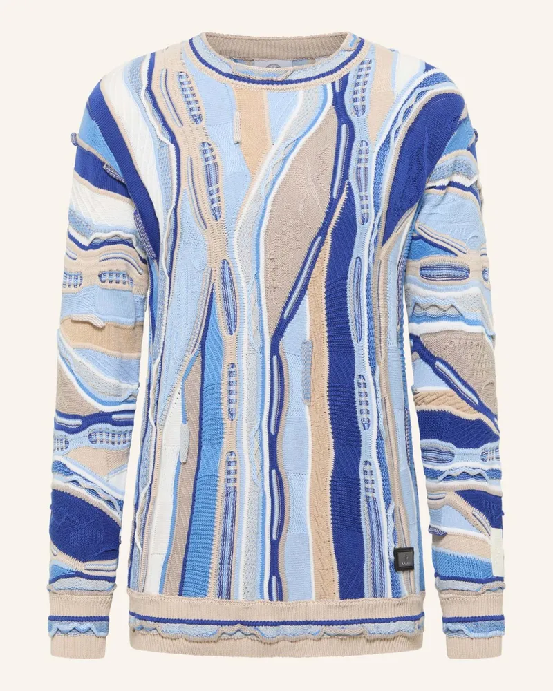 Carlo Colucci Strickpullover FAZIO Blau
