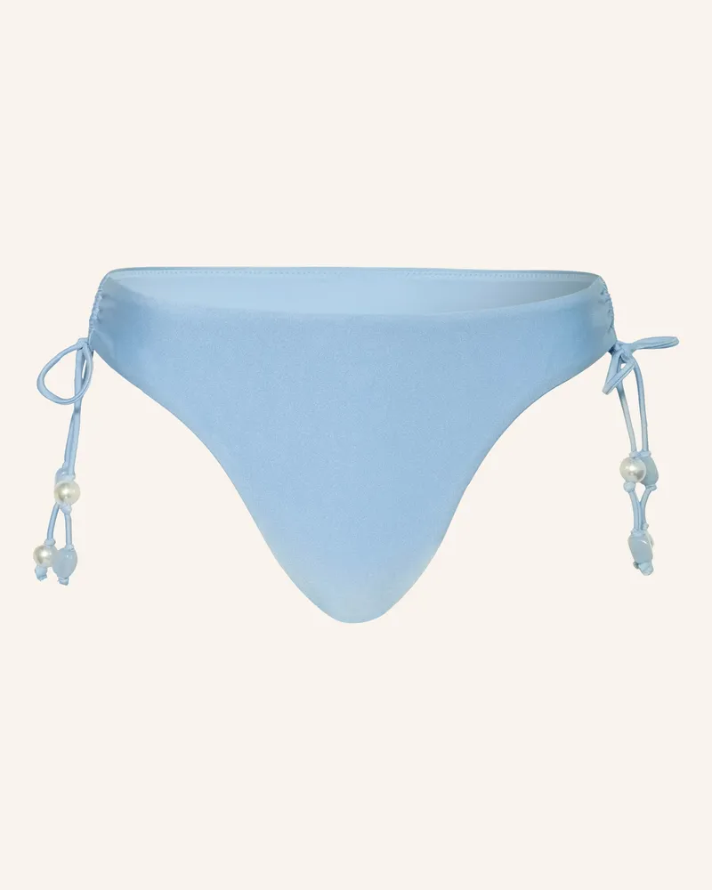 Seafolly Australia Triangel-Bikini-Hose Palermo Loop Mit Schmuckperlen blau Hellblau