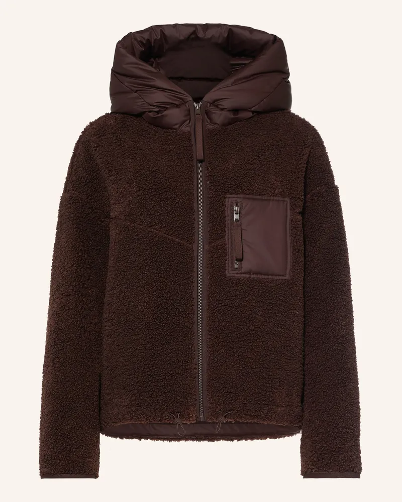 Marc O'Polo Teddyfell-Jacke braun Dunkelbraun