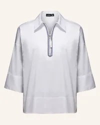 van Laack Bluse Comfort Fit Langer Ärmel Hemdblusenkragen Weiss