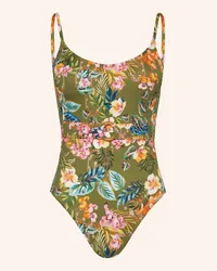 watercult Badeanzug SUNSET FLORALS Gruen