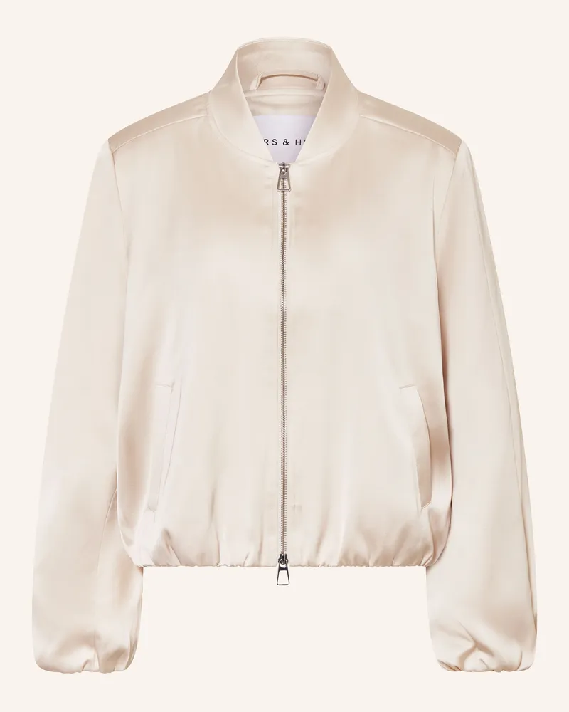 Mrs & HUGS Satinblouson weiss Creme