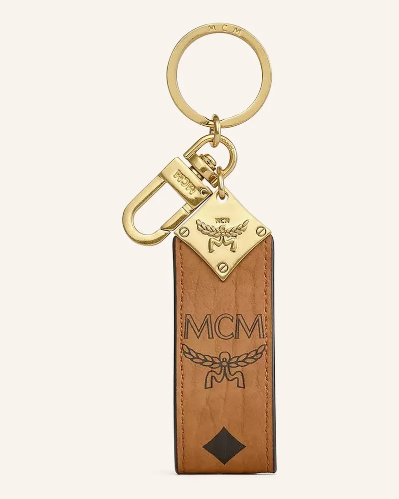 MCM Schlüsselanhänger Aren Visetos braun Cognac