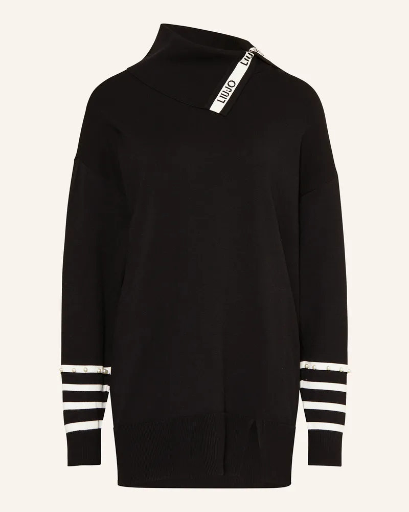 Liu Jo Pullover mit Schmuckperlen Schwarz