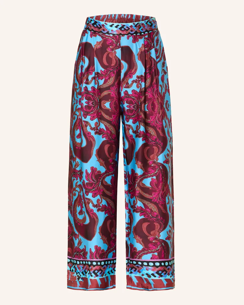 Miss Goodlife Marlenehose Aus Satin blau Türkis