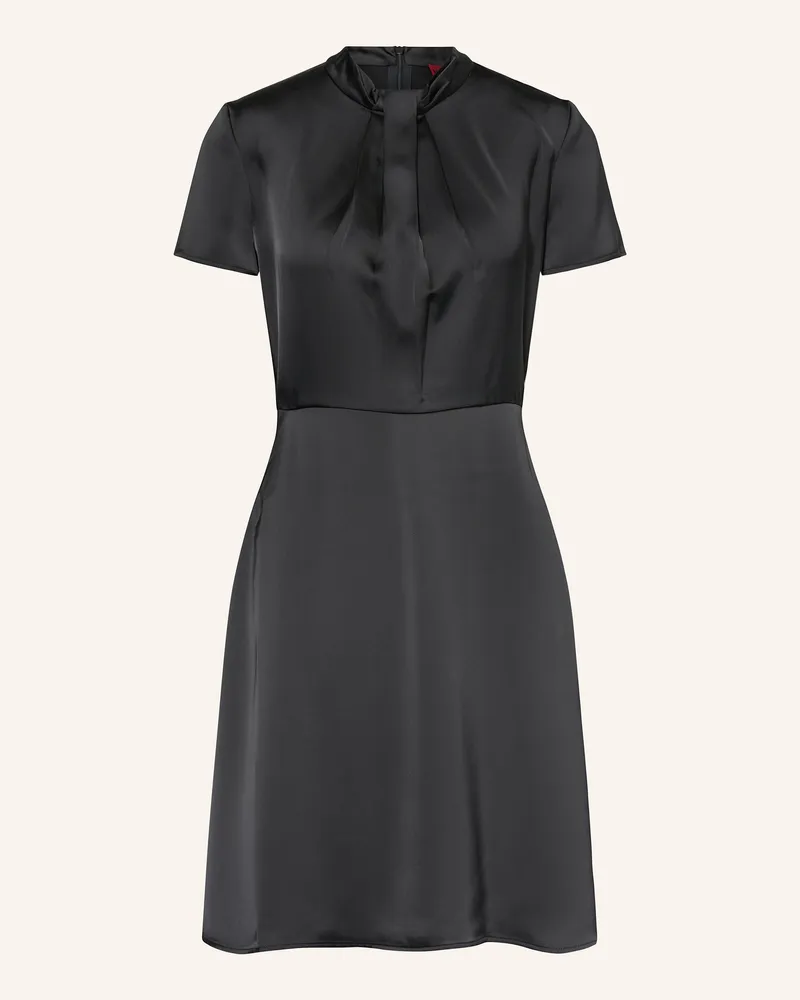 HUGO BOSS Satinkleid Kalerina schwarz Schwarz