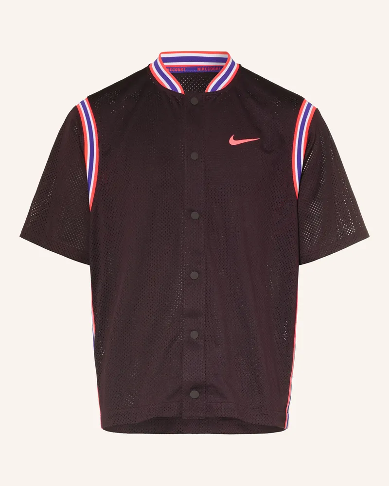 Nike Funktionshemd Court Slam Loose Fit rot Dunkellila