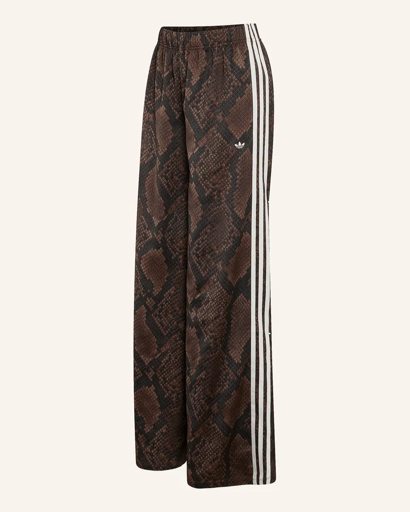 adidas Track Pants Firebird Aus Satin braun Dunkelbraun