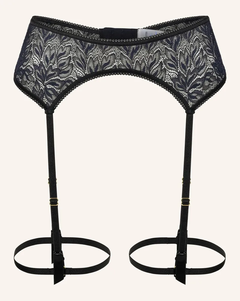 Ehrlich Textil Iconic Lace Strumpfhalter Aus Nachhaltiger Spitze - Perfekte Passform schwarz Schwarz