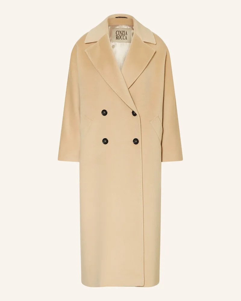 Cinzia Rocca Wollmantel Beige