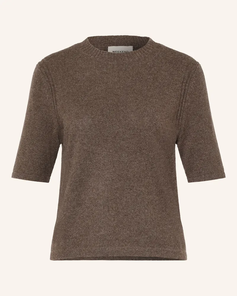 Max Mara Strickshirt Ananas Aus Cashmere braun Dunkelbraun