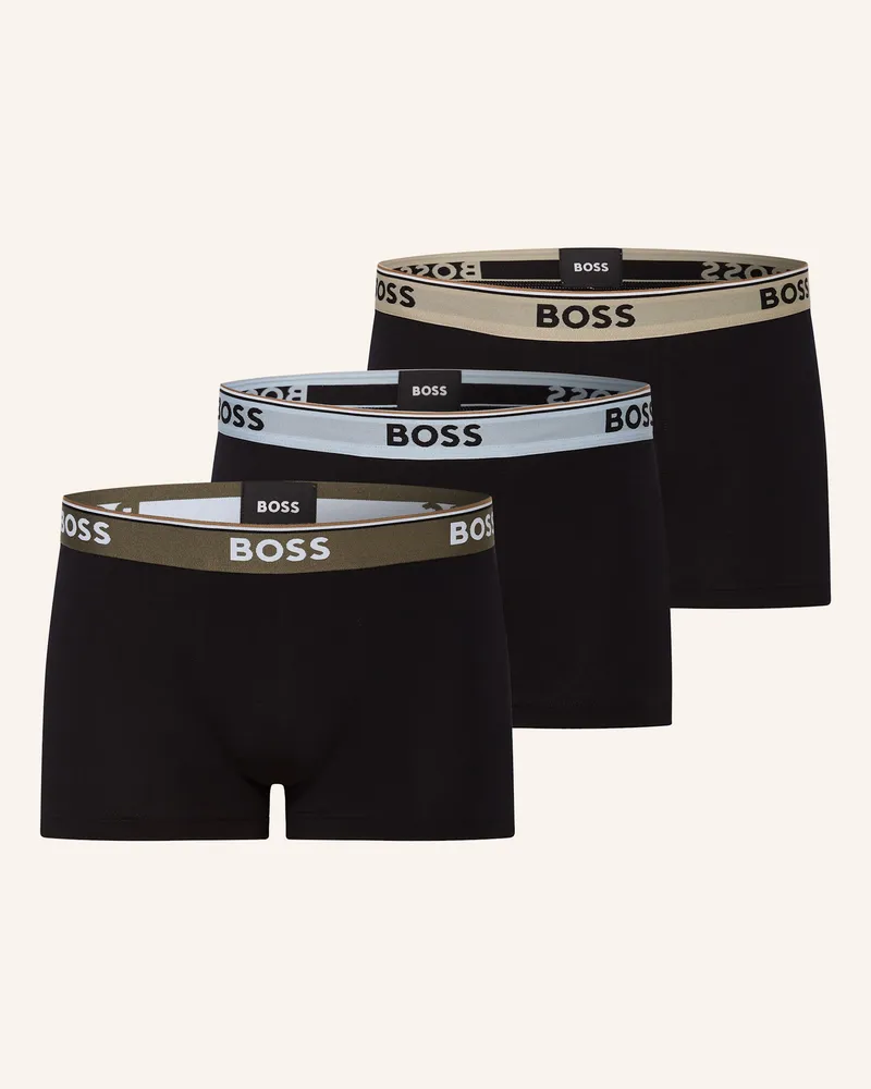 HUGO BOSS 3er-Pack Boxershorts Power schwarz Schwarz