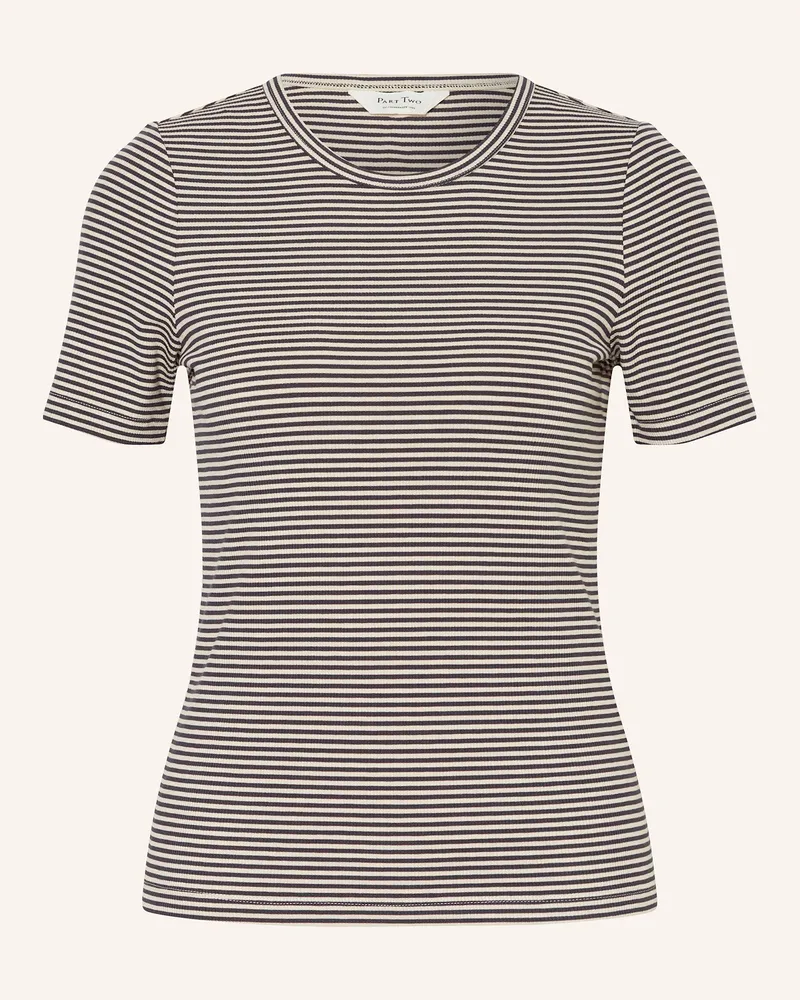 Part Two T-Shirt blau Creme
