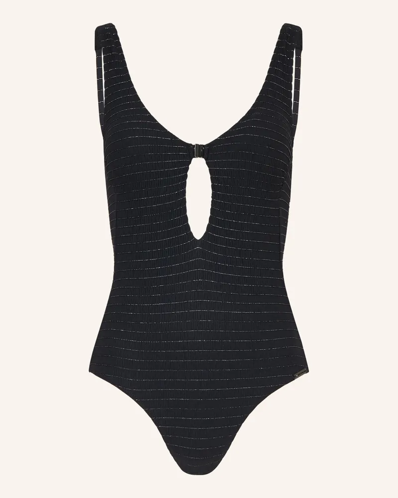 watercult Badeanzug Afterlight Mit Cut-Out schwarz Schwarz