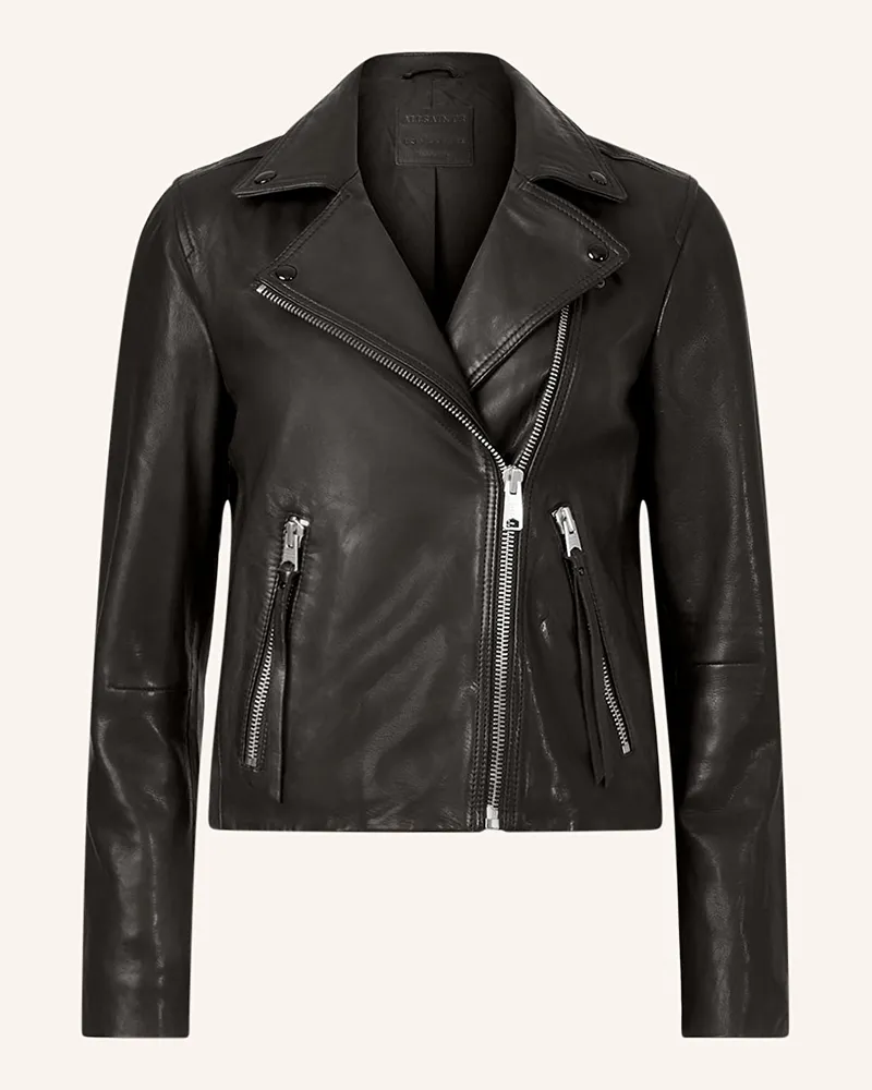AllSaints Lederjacke Dalby schwarz Schwarz