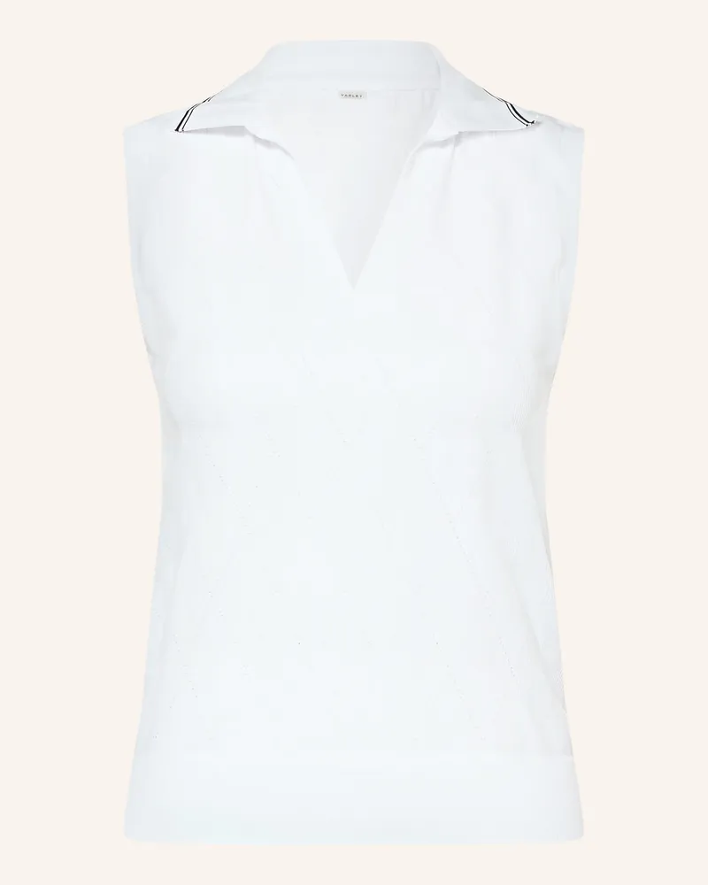 Varley Strick-Poloshirt Marit weiss Weiss