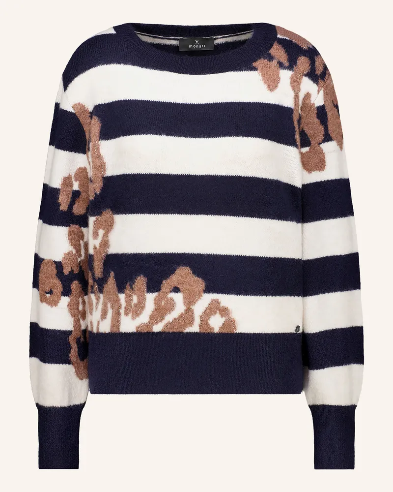 monari Pullover Mit Schmucksteinen blau Dunkelblau